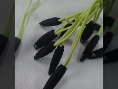 สายไฟฟ้าสีเขียวสายตาจับยาง Zipper ถักสําหรับการออกกําลังกายออกนอก