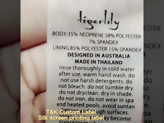 ตราผ้า TPU นุ่มใส สี CMYK สามารถซักได้สําหรับชุดว่ายน้ํา