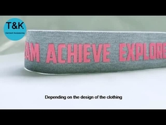 สไตล์แฟชั่น แข็งแกร่งและทนทาน แจ็คคาร์ด Webbing โลโก้ที่กําหนดเอง