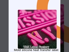3D Molded Silicone Heat Transfer Labels การพิมพ์แบบสลัก