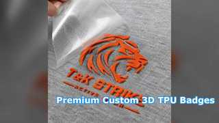 ป้าย TPU 3D แบบกำหนดเองสำหรับการสร้างแบรนด์เครื่องแต่งกายระดับพรีเมียม