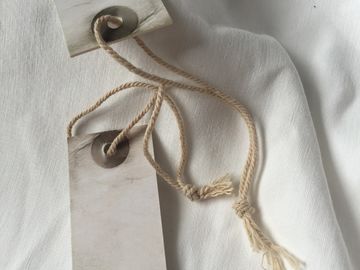ออกแบบสวยงามขนาดเล็ก Perforated Hang Tags, Retro / Vintage Boutique Hang แท็ก