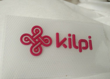 3D Logo การถ่ายเทความร้อนที่ผ่านการพิมพ์ฉลากเสื้อผ้าป้ายยางป้ายป้ายเทคนิคการนูน
