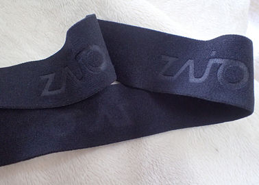 เทปยืดหยุ่น Jacquard ขนาด 25 มม. มีโลโก้ลายนูนสำหรับสวมใส่กลางแจ้ง