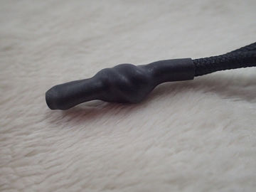 Puller Zipper สีดำด้วยสายไนล่อนพร้อมยางสิ้นสุดสำหรับการ์เม้นท์, กระเป๋า