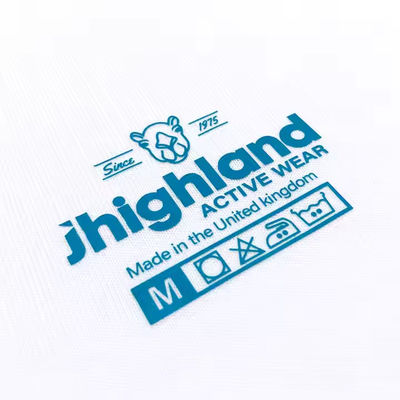 การถ่ายทอดความร้อน DTF Label ชุด T-Shirt Custom คอ Label Design Logo Name Tag เหล็กในการถ่ายทอดสําหรับเสื้อผ้า