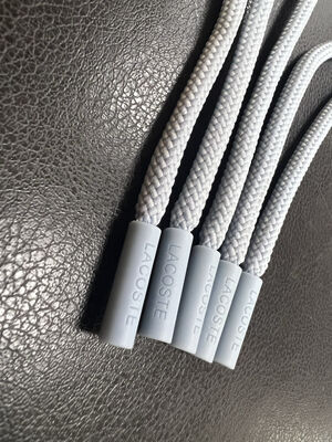 ซิลิโคนซิปดึง - ปลายเชือกรูดสำหรับเสื้อผ้าและเครื่องประดับ (สีเทา, 5 ชิ้น)