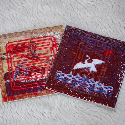 ป้ายพิมพ์ลายผ้าไหมแบบกำหนดเอง - ป้ายเสื้อผ้าลายโลโก้แบรนด์ลายเสือดาวสำหรับอุปกรณ์เสริมเสื้อผ้า