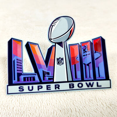 แพทช์ TPU ความถี่สูงแบบกำหนดเอง - ตราสัญลักษณ์กีฬา Super Bowl LVIII สำหรับเสื้อผ้า