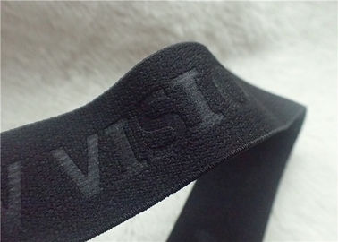 ความถี่สูง Jacquard วงยืดหยุ่นนูนโลโก้ที่กำหนดเองสำหรับการตัดเย็บเสื้อผ้า