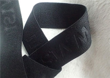 ความถี่สูง Jacquard วงยืดหยุ่นนูนโลโก้ที่กำหนดเองสำหรับการตัดเย็บเสื้อผ้า