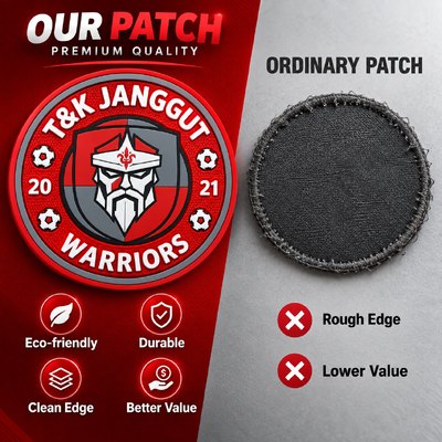 Custom 3D TPU Raised Logo Badges - Washable & Eco-Friendly Silicone Rubber Labels for Gaming Teams