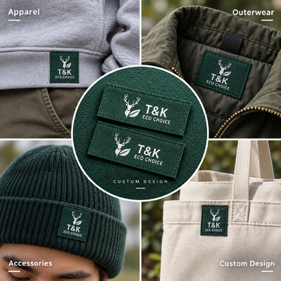 Customized Designs Eco-Friendly High Density Woven Clothing Labels for Garments and Fashion Brands