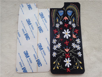 มีกาวในตัวเสื้อผ้าเองแพทช์สีผ้าไหมปักลาย
