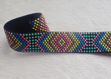 ที่กำหนดเองซิลิโคนจุด Jacquard วงยืดหยุ่นที่มีสีสันพิมพ์ OEKO SGS BV