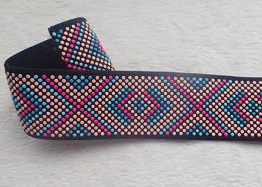 ที่กำหนดเองซิลิโคนจุด Jacquard วงยืดหยุ่นที่มีสีสันพิมพ์ OEKO SGS BV