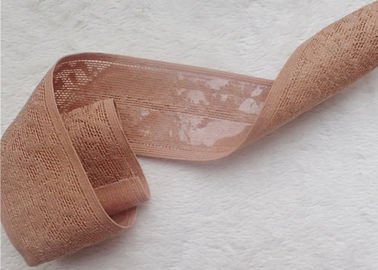จักรเย็บผ้าไม่ลื่น Jacquard วงยืดหยุ่นลูกไม้สายชุดชั้นในตัดสำหรับกางเกงท้อง