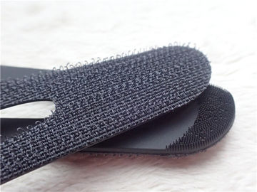 กำหนดเอง Velcro ตะขอและห่วงสีดำปะสำหรับเสื้อผ้าเป็นมิตรกับสิ่งแวดล้อม