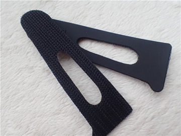 กำหนดเอง Velcro ตะขอและห่วงสีดำปะสำหรับเสื้อผ้าเป็นมิตรกับสิ่งแวดล้อม