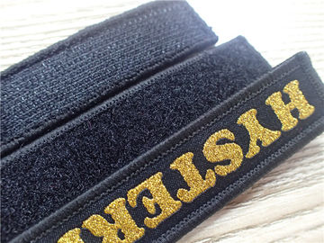 ที่กำหนดเองแฟชั่นโพลีเอสเตอร์ Velcro Webbing ทอเทปสำหรับตัดเย็บเสื้อผ้าหรือถุงป้าย