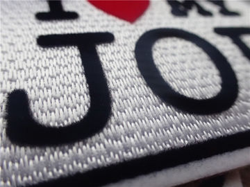 สง่างามที่กำหนดเองเสื้อผ้าแพทช์สโลแกนโลโก้ I LOVE MY JOB ตุ๊กตารงค์ Flocking