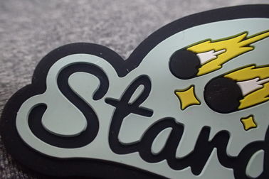 Eco - Friendly Stick บนแพทช์โลโก้ยางทำด้วยมือ