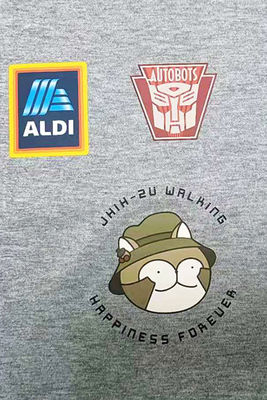 สติกเกอร์ที่กำหนดเองแพทช์การถ่ายเทความร้อนการใช้งานไวนิล DIY Appliques Thermal Press On Clothing