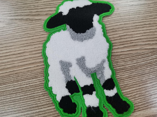 ป้ายการถ่ายเทความร้อน ผ้าขนหนู เย็บปักถักร้อย Patch วัสดุผ้าฝ้าย Customized