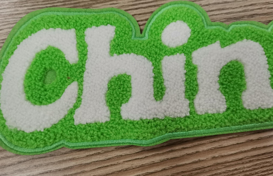 เย็บบนป้าย ผ้าขนหนู เย็บปักถักร้อย Patch ความร้อนละลายล้างทำความสะอาดได้สำหรับเสื้อผ้า