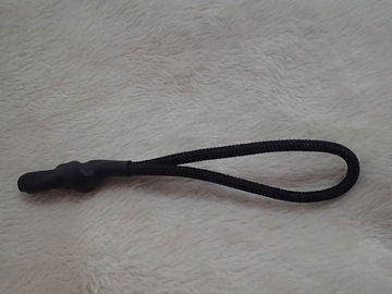 Puller Zipper สีดำด้วยสายไนล่อนพร้อมยางสิ้นสุดสำหรับการ์เม้นท์, กระเป๋า