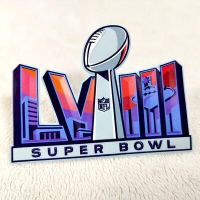 แพทช์ TPU ความถี่สูงแบบกำหนดเอง - ตราสัญลักษณ์กีฬา Super Bowl LVIII สำหรับเสื้อผ้า