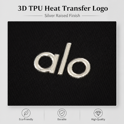 ป้ายสกรีน TPU เมทัลลิกแบบกำหนดเองพร้อมการเคลือบเงากระจก 3 มิติ
