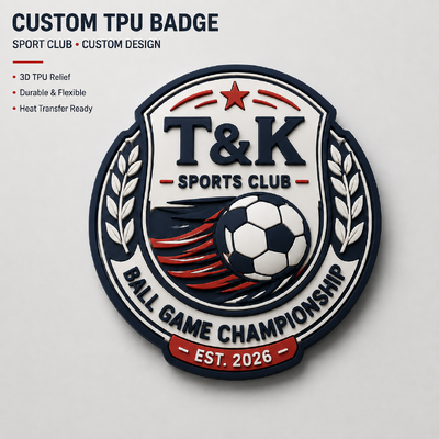ผู้ผลิตแพทช์รีดร้อนป้ายกีฬา TPU 3 มิติ โลโก้ที่กำหนดเอง